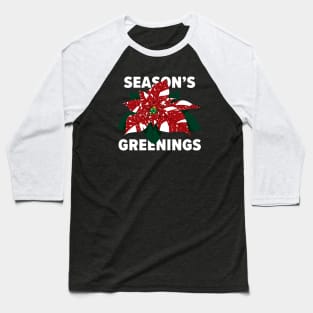 Poinsettia Greetings #3 Baseball T-Shirt